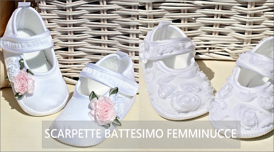 SCARPETTE DA BATTESIMO PER FEMMINUCCE