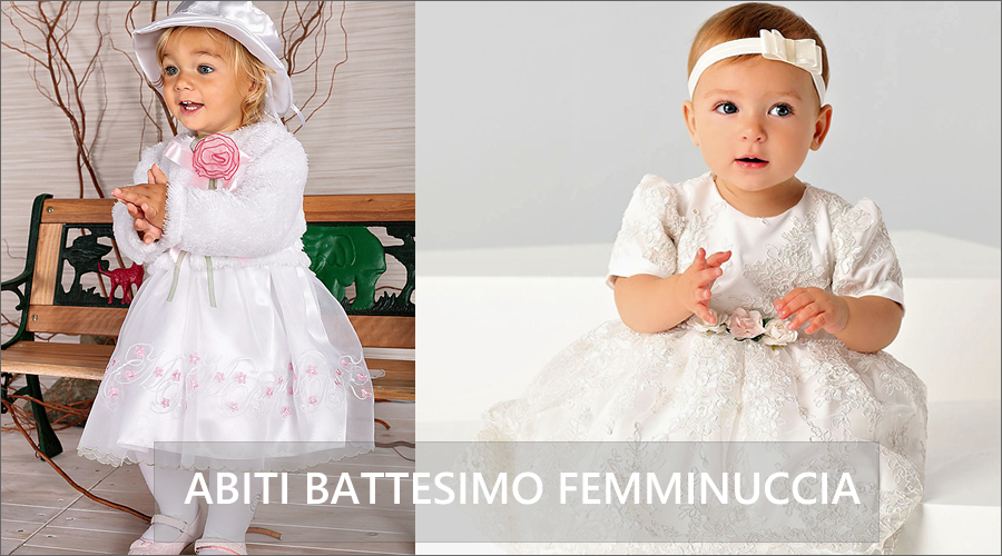 ABITI DA BATTESIMO PER FEMMINUCCE